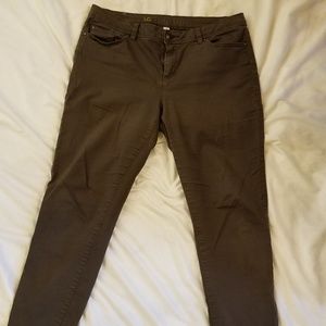 Lauren Conrad Army Green Jean's skinny Sz 14